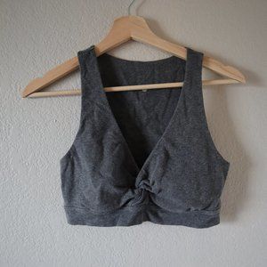 Grey Cotton Sleep Bralette